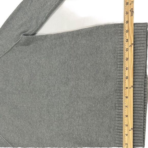 Jeanne Pierre Gray Crewneck Sweater Raglan Sleeve Rib Knit Trim Womens S - Picture 7 of 8